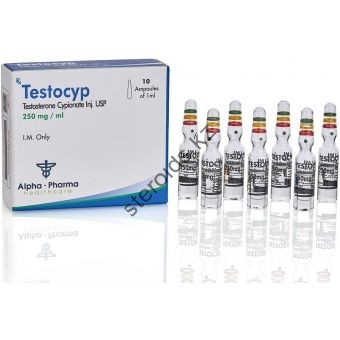 TestoCyp (Тестостерон ципионат) Alpha Pharma 10 ампул по 1мл (1амп 250 мг) - Кызылорда